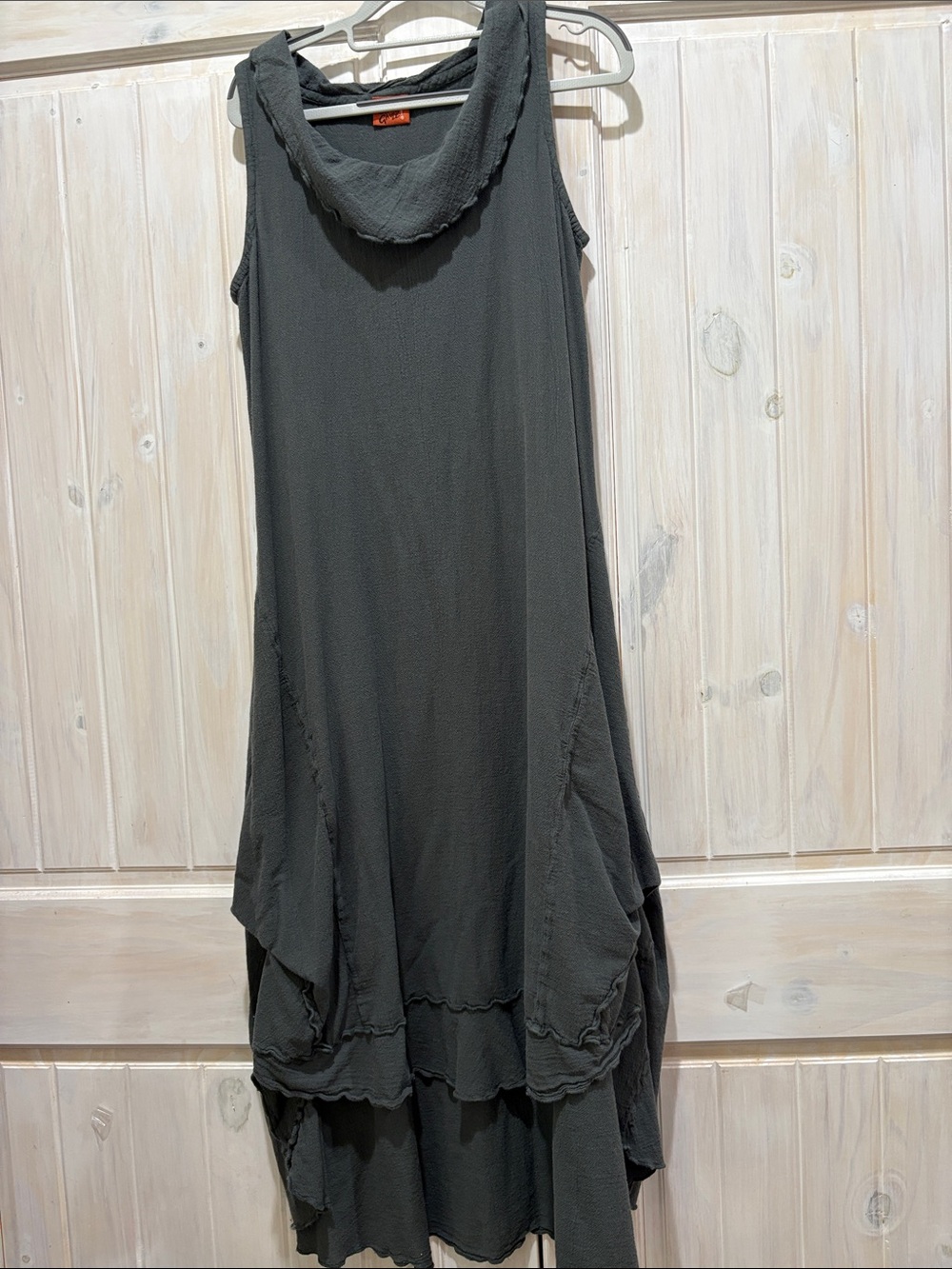 Oh My Gauze! Merona Dark Gray Sleeveless Maxi Dress with Layered Hem